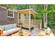 Cozy outdoor patio with comfortable seating for relaxation and enjoyment of the garden at 1225 Dennis Blvd, Moncks Corner, SC 29461