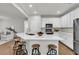 Open concept kitchen with white cabinetry, stainless appliances, and bar stool seating at 1436 Lagoon Park Cir, Mount Pleasant, SC 29466