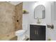 Stylish bathroom boasts a sleek vanity, modern fixtures, and a tiled walk-in shower for a spa-like experience at 1468 N Relyea Ave, Charleston, SC 29412