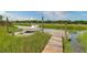 Private boat dock on a calm waterway, offering easy access for boating and water activities at 1468 N Relyea Ave, Charleston, SC 29412