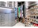 Walk-in closet with custom shelving, drawers, hanging racks and shoe storage at 149 Cooper River Dr, Mount Pleasant, SC 29464