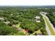 Aerial view of a wooded residential neighborhood near a busy highway with lush green trees at 1879 Richmond St, Charleston, SC 29407