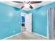 Empty bedroom with wood-look flooring and view to the ensuite bathroom at 208 Janice St, Goose Creek, SC 29445