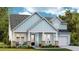 Charming blue two-story home with landscaped yard and inviting front porch at 235 Denham St, Summerville, SC 29486