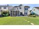 Lovely backyard view featuring patio area, screened-in porch and green grass at 292 Calm Water Way, Summerville, SC 29486