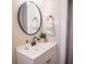 Bathroom with white vanity, modern mirror and fixtures, and stylish decor at 3480 Johan Blvd, Johns Island, SC 29455