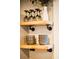 Stylish kitchen shelving with decorative glasses and bowls for storage needs at 3480 Johan Blvd, Johns Island, SC 29455