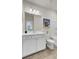 Well-maintained bathroom with bright lighting, a single vanity, and a shower-tub combo that offers practicality at 501 Caledon Ct, Johns Island, SC 29455