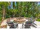 Cozy brick fire pit with Adirondack chairs, perfect for outdoor gatherings and relaxation at 627 Barbados Dr, Charleston, SC 29492