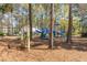 Community playground featuring multiple play structures and seating amid a wooded area at 627 Barbados Dr, Charleston, SC 29492