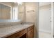 Bathroom vanity with granite countertop, undermount sink, and shower and tub combination at 8116 Long Shadow Ln, North Charleston, SC 29406