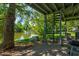 This backyard features a lake, fountain, spiral staircase and greenery all around at 8483 Yadkin Cir # D, North Charleston, SC 29406