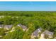 Overhead view of homes nestled among dense trees, providing a sense of privacy and seclusion at 9175 Spring Branch Ct, North Charleston, SC 29406