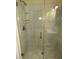 Modern bathroom with glass-enclosed shower at 1001 Palmetto Blvd, Edisto Island, SC 29438