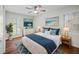 Beautifully staged bedroom with luxury decor and plenty of natural light at 1043 Dominion Dr, Hanahan, SC 29410