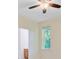 Bright bedroom showcases a window with natural views and a ceiling fan at 1184 Dingle Rd, Mount Pleasant, SC 29466