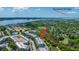 Gorgeous aerial view showcasing the property's proximity to Ravenel Bridge and lush surroundings at 125 Pier View St # 408, Charleston, SC 29492