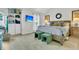 Bright main bedroom with vaulted ceiling, wood floors, a king bed, and a mounted TV at 1682 Camfield Ln, Mount Pleasant, SC 29466