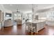 Open floor plan featuring a spacious kitchen with a large island and modern appliances at 1722 Trewin Ct, Charleston, SC 29492