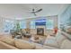 Inviting living room featuring a fireplace, comfortable seating, and ample natural light at 2150 Terrabrook Ln, Charleston, SC 29412