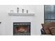 Elegant fireplace featuring decorative candles and a classic white mantel at 2186 Spoleto Ln, North Charleston, SC 29406