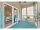 This outdoor balcony features a blue cooler and overlooks the bedroom at 269 Village Stone Cir, Summerville, SC 29483