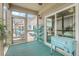 This outdoor balcony features a blue cooler and overlooks the front yard at 269 Village Stone Cir, Summerville, SC 29483