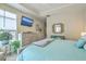 This bedroom boasts a ceiling fan and TV at 269 Village Stone Cir, Summerville, SC 29483
