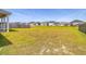 Spacious backyard featuring a lush lawn, privacy fence, and covered patio area perfect for outdoor entertaining at 299 Lucca Dr, Summerville, SC 29486