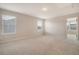 A large bonus room with plush carpeting, offering versatile space with multiple windows at 299 Lucca Dr, Summerville, SC 29486