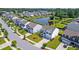 Aerial view of a home in a Gathering-friendly neighborhood with a pond and well-maintained yards at 3018 Vincent Astor Dr, Johns Island, SC 29455