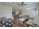 Open-concept living space connecting kitchen and living room, ideal for entertaining at 3018 Vincent Astor Dr, Johns Island, SC 29455