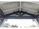 Detailed view of the wood ceiling and structure of the front porch at 3435 Hobson Dr, Johns Island, SC 29455