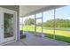 Inviting screened porch with comfortable seating and a view of the peaceful lake at 3524 Great Egret Dr, Johns Island, SC 29455