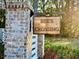 Charming community entrance sign reading 
