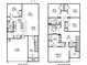 Layout of a two-story home featuring bedrooms, bathrooms, kitchen, living, and dining rooms at 3798 Sawmill Ct, Mount Pleasant, SC 29429