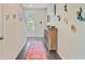 Elegant foyer with hardwood floors, stylish decor, and a view of the front door at 3798 Sawmill Ct, Mount Pleasant, SC 29429