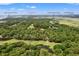 Aerial view of 40 Greensward shows its prime location near the golf course, Kiawah Island Parkway, and Freshfields Village at 40 Greensward Rd, Kiawah Island, SC 29455