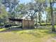 Rustic wooden structure with open sides, perfect for outdoor gatherings and relaxation at 4589 Prices Bridge Ln, Walterboro, SC 29488
