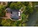 Stunning aerial view of the home, grounds, landscaping, and waterfront at 510 Traders Aly, Mount Pleasant, SC 29464