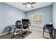 Efficient home office with bright light from the window with plantation shutters at 518 Cecilia Cove Dr, Charleston, SC 29412