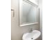 Bathroom with pedestal sink and framed mirror at 540 Truman Dr, Goose Creek, SC 29445