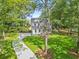 Aerial view of the house with its long driveway, lush greenery, and well-maintained lawn at 5710 Barbary Coast Rd, Hollywood, SC 29449