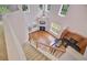 Aerial view of living room showing fireplace and open concept kitchen at 810 Bibury Ct, Charleston, SC 29414