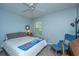 Bright bedroom with gray carpet, white bedding, and a window at 103 Toura Ln, Charleston, SC 29414