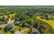 Aerial view showcases a beautiful neighborhood with mature trees, golf course, and well-maintained lawns at 105 Birkbeck Ct, Goose Creek, SC 29445
