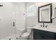 Elegant bathroom with glass-enclosed shower, modern fixtures, and stylish vanity at 123 Leeward Lndg, Summerville, SC 29486