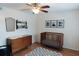 Bedroom featuring hardwood floors, ceiling fan, natural light, and crib at 124 Brush Blvd, Goose Creek, SC 29445