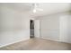 Bedroom featuring neutral paint, carpet, ceiling fan, and open door to the hallway at 133 Guildford Dr, Goose Creek, SC 29445