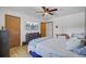 Relaxing bedroom with ample space, a ceiling fan, and wood flooring, creating a comfortable retreat at 138 Brant Acres Ln, Bonneau, SC 29431